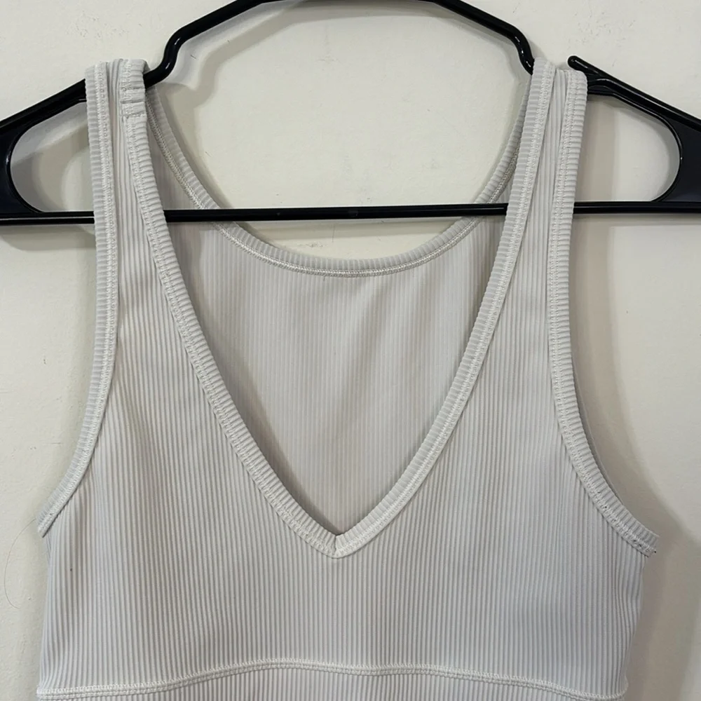 Lululemon Power Pivot Tank *Rib Light Ivory Size 4 - Picture 6 of 7